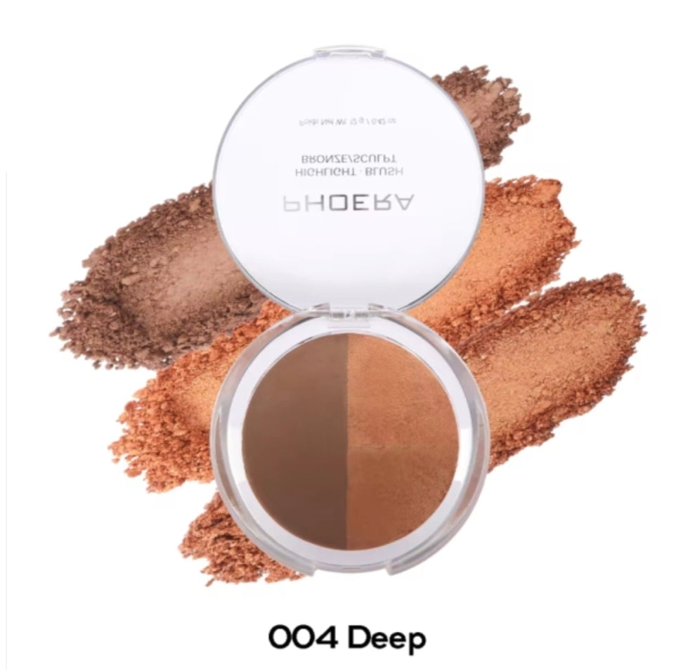 Phoera 3 in 1 Makeup Palette Blush Bronzer Highlight