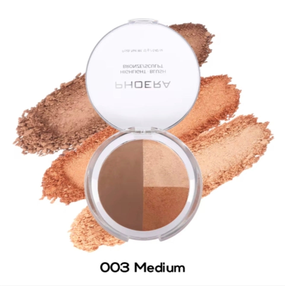 Phoera 3 in 1 Makeup Palette Blush Bronzer Highlight