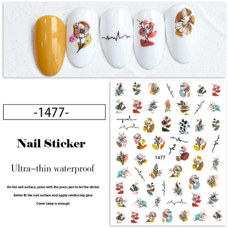 Nail Sticker - Flowers (1477)