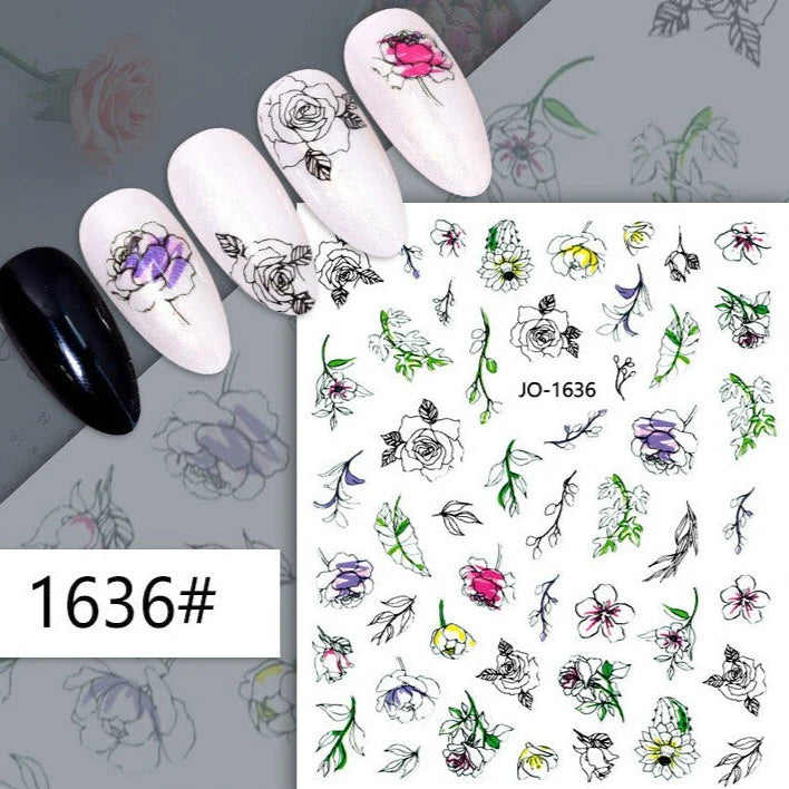 Nail Sticker - Flowers (1636)