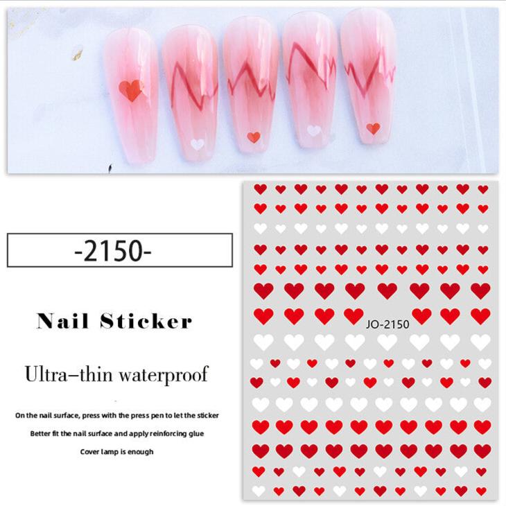 Nail Sticker - Hearts (2150)