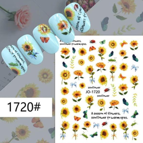 Nail Sticker - Sun Flowers (1720)