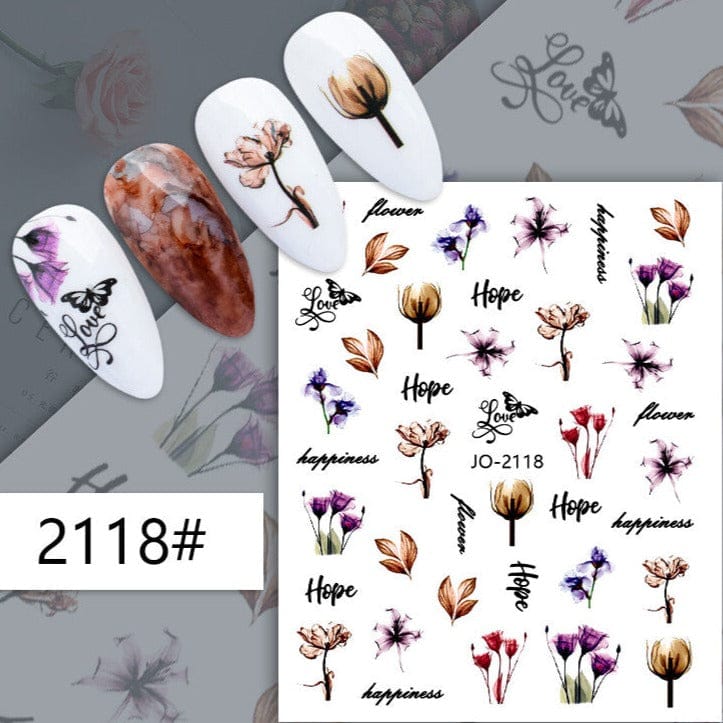 Nail Sticker - Flowers (2118)