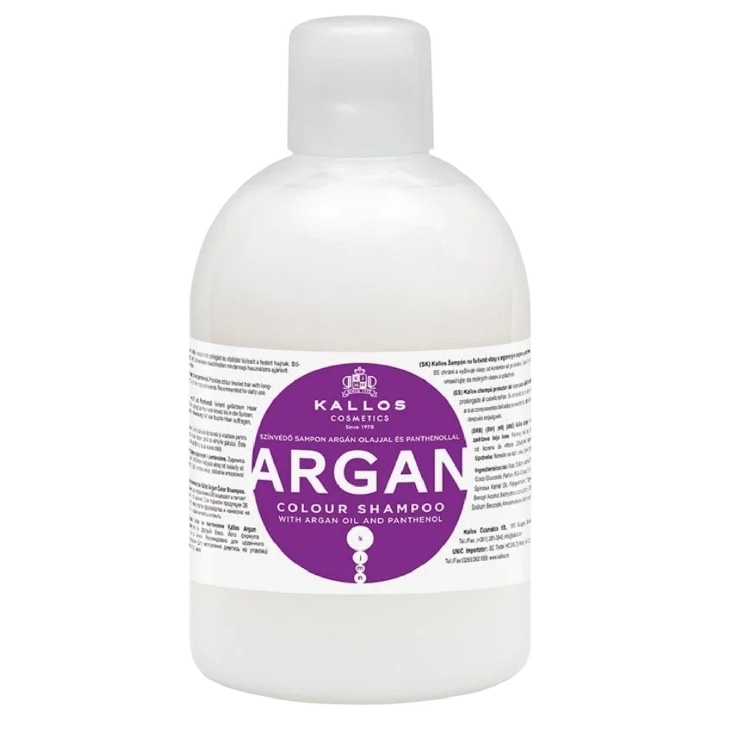 Kallos Argan Colour Shampoo with Argan Oil & Panthenol 1L