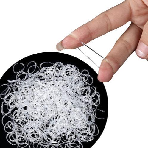 Rubber Bands Clear/ Black (500 Pcs)